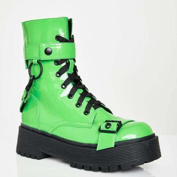 Current Mood Atomic Slime Combat Boots size 11 - Picture 4 of 14